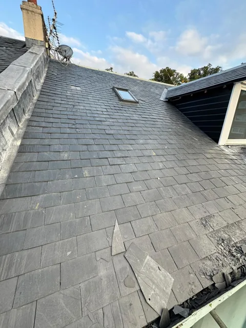 Slate Roof Finish by DL Plastering & Roofing