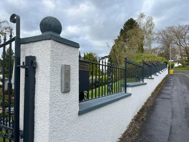 Rendered Entrance Pillar by DL Plastering & Roofing