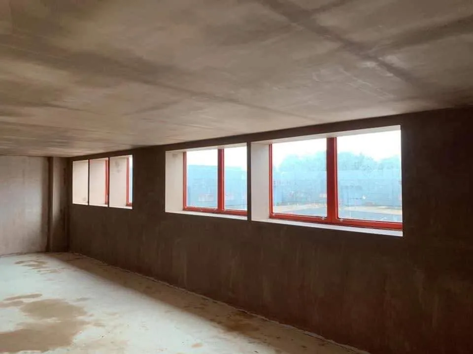 Interior plastering work in progress